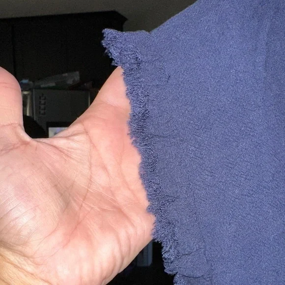 Umgee Navy Top with Leopard Print Detail - Picture 3 of 6